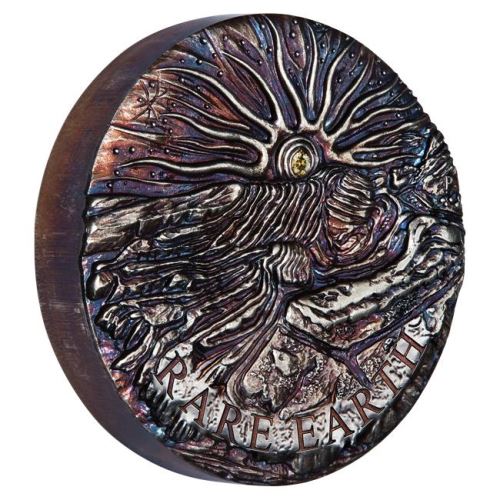 Perth-Mint-New-Release:-Rare-Earth-2018-5-Oz-Silver-High-Relief-Patina-Coin